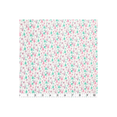 Fabric Creations, White with Pink, Purple and Blue Water Drops